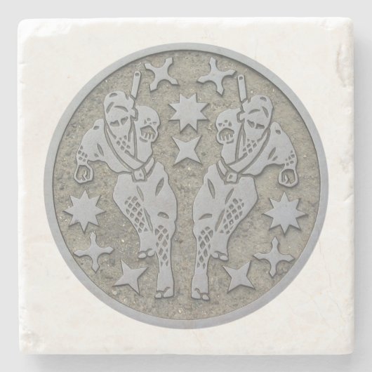 Ninja Manhole Steinuntersetzer (Vorderseite)