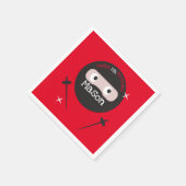 Ninja Martial Arts Karate Boys Birthday Serviette (Ecke)