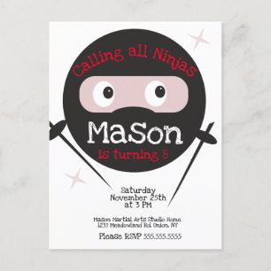 Ninja Martial Arts Karate Jungen Geburtstag Belieb Postkarte
