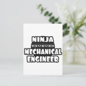 Ninja Mechanischer Ingenieur Postkarte (Stehend Vorderseite)