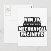 Ninja Mechanischer Ingenieur Postkarte (Vorne/Hinten)