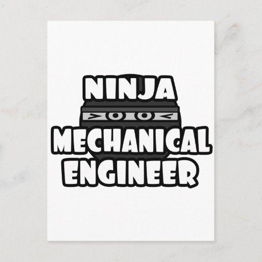 Ninja Mechanischer Ingenieur Postkarte (Vorderseite)