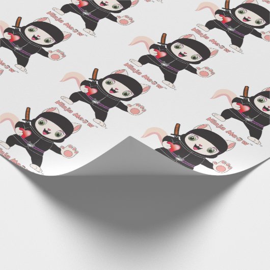 Ninja MEOW™ Geschenkpapier (Ecke)