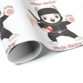 Ninja MEOW™ Geschenkpapier (Rolleneckpunkt)