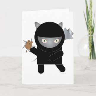 ninja Miezekatze-Grußkarte Karte