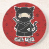 Ninja Miezekatze! Ninjadorables Rot-Untersetzer Sandstein Untersetzer (Vorne)