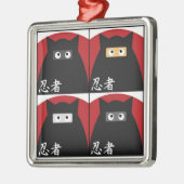 Ninja Miezekatze-Verzierung Ornament Aus Metall (Links)