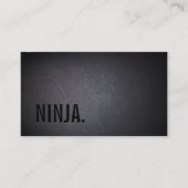 Ninja Minimalistischer fett Text Beruflich Dark Visitenkarte (Vorderseite)