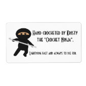 Ninja mit Crochet Hook Labels (Vorne)