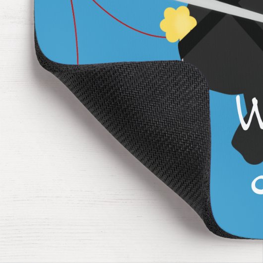 Ninja mit Nadel und nähenden Buttonen Mousepad (Ecke)