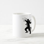 Ninja mit Schatten Kaffeetasse (VorderseiteRechts)