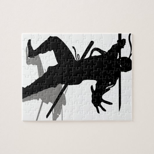 Ninja mit Schatten Puzzle (Horizontal)