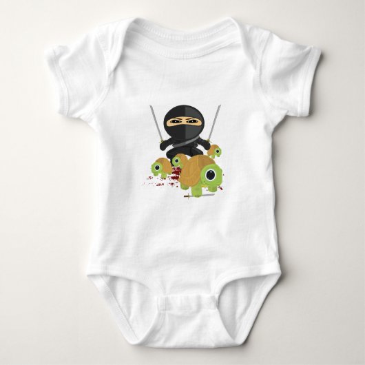 Ninja mit Schildkröten Baby Strampler (Vorderseite)