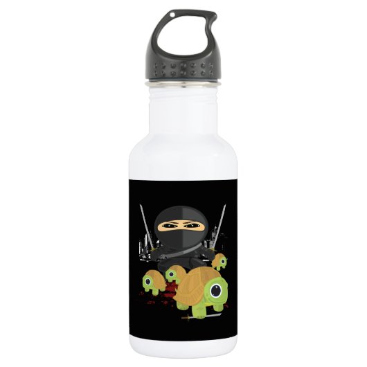 Ninja mit Schildkröten Trinkflasche (Vorderseite)