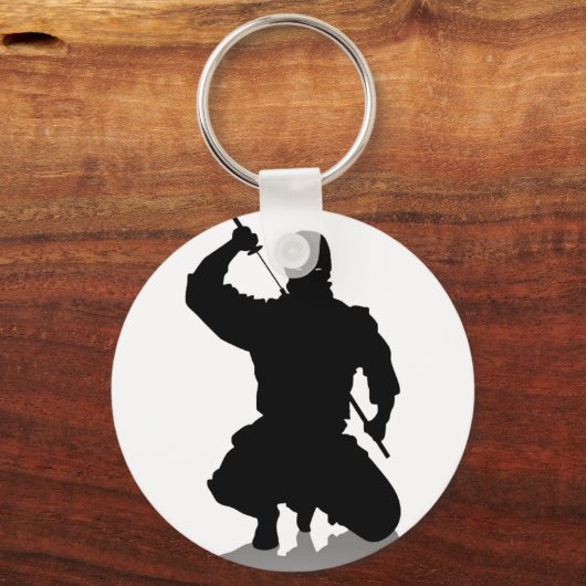 Ninja mit Schwert Schlüsselanhänger (Vorderseite)