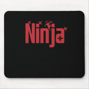 Ninja mit Wurfsternen Mousepad