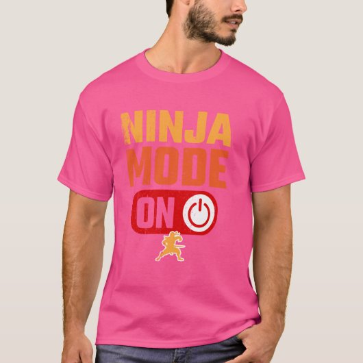 Ninja Mode on Warrior Funny T-Shirt (Vorderseite)