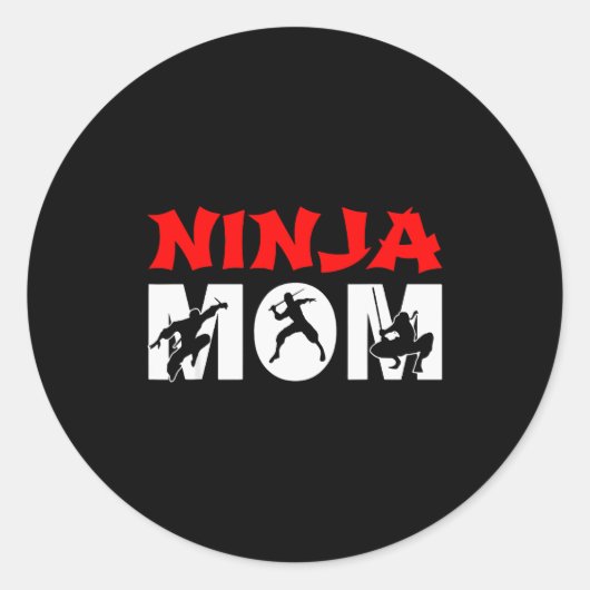 Ninja Mom Funny Ninja Mom For Women Runder Aufkleber (Vorderseite)
