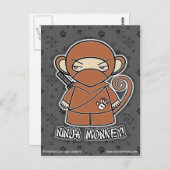 Ninja Monkey! Postkarte (Vorne/Hinten)