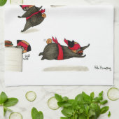 Ninja Mops-Imbiss-Angriff! Geschirrtuch (Gefaltet)