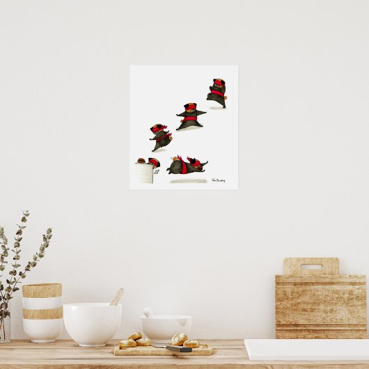 Ninja Mops Snack Attack! Poster (Küche)