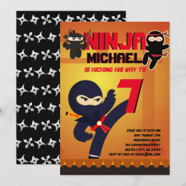 NINJA MOVIE STAR WARRIOR Boys Girls Cartoon Party Einladung