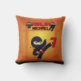 NINJA Movie Star Warrior Kicking it Karate Kinder Kissen