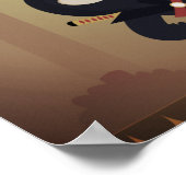 NINJA Movie Star Warrior Kicking it Karate Kinder Poster (Ecke)