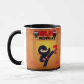 NINJA Movie Star Warrior Kicking it Karate Kinder Tasse (Links)