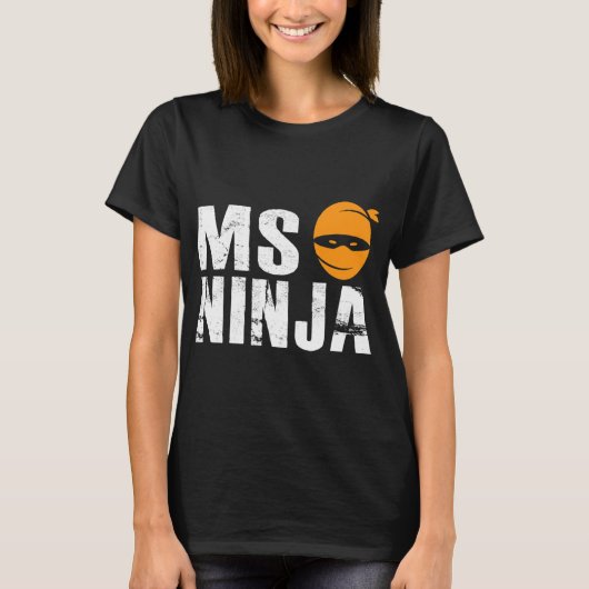 Ninja - Multipler Sklerose Unterstützung der Sensi T-Shirt (Vorderseite)