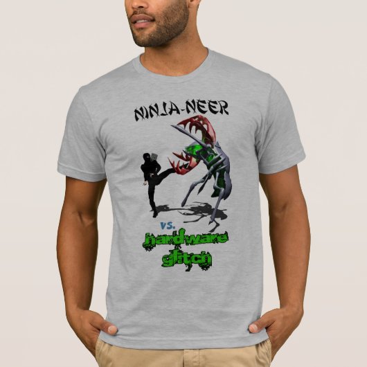 Ninja-neer gegen Hardware-Störschub-T - Shirt (Vorderseite)