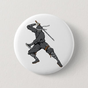 Ninja ~ Ninjas 2 Martial Arts Krieger Fantasie Art Button