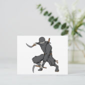 Ninja ~ Ninjas Martial Arts Warrior Fantasy Art Postkarte (Stehend Vorderseite)