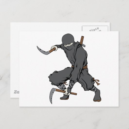 Ninja ~ Ninjas Martial Arts Warrior Fantasy Art Postkarte (Vorne/Hinten)
