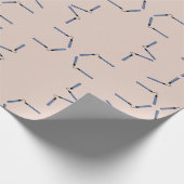 Ninja nunchaku auf braun geschenkpapier (Ecke)