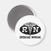 Ninja Nurse Magnet (Vorderseite/Rückseite)