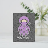 Ninja Octopus! Postkarte (Stehend Vorderseite)