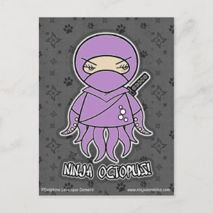 Ninja Octopus! Postkarte