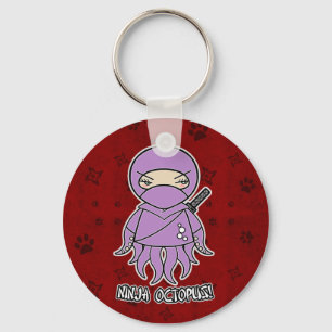 Ninja Octopus! Roter Schlüsselanhänger