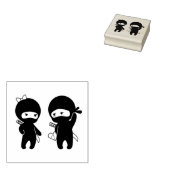 Ninja Pair, ein Junge und ein Mädchen Gummistempel (Stempel)