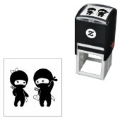 Ninja Pair, ein Junge und ein Mädchen Permastempel (Beispiel)