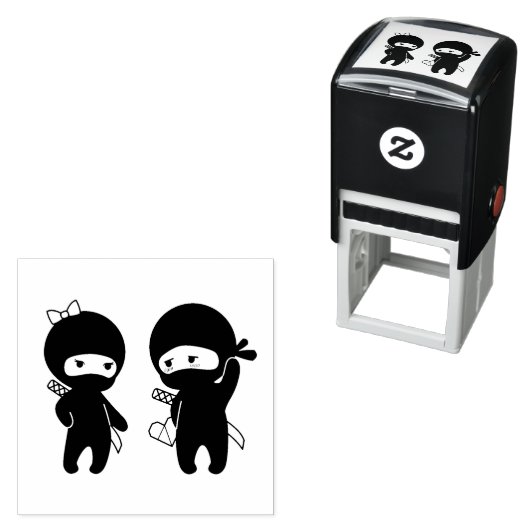 Ninja Pair, ein Junge und ein Mädchen Permastempel (Beispiel)