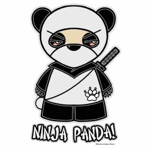 Ninja Panda! Foto-Skulptur Freistehende Fotoskulptur