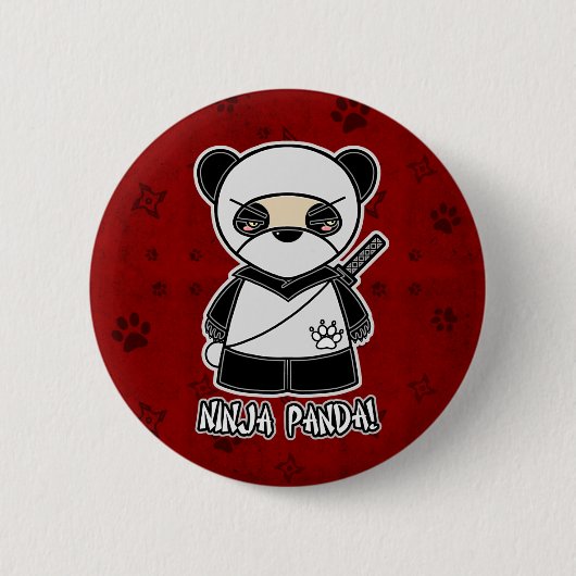 Ninja Panda! Im roten Knopf Button (Vorderseite)