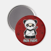 Ninja Panda! In Red Magnet (Vorderseite/Rückseite)