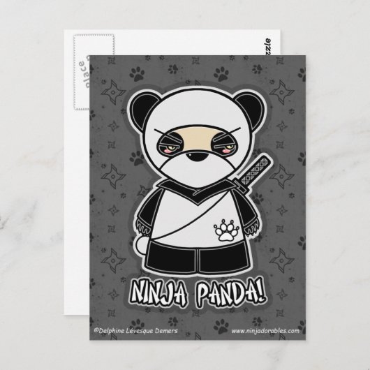 Ninja Panda! Postkarte (Vorne/Hinten)