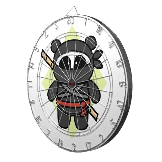 Ninja Panda von Amanda Roos Dartscheibe (Vorderseite rechts)