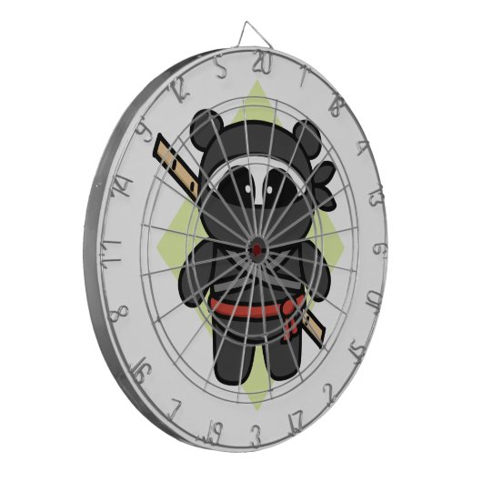 Ninja Panda von Amanda Roos Dartscheibe (Vorderseite Links)