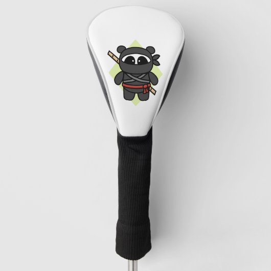 Ninja Panda von Amanda Roos Golf Headcover (Vorderseite)