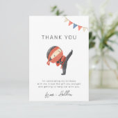 Ninja Party Dankeschön Karte (Stehend Vorderseite)